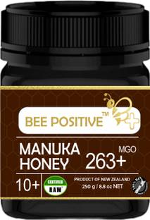 bee positive Manuka Honey MGO 263+ | 100% Natural | RAW Certified Potency ~ 10+ | Made in NZ