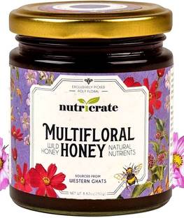 nutricrate Rare Forest Multi flower Honey,Organic,100% Pure,Raw From the Wild Beehives