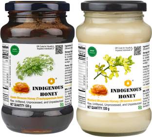 INDIGENOUS HONEY NMR tested Raw Thyme honey with Raw Crystalized Honey