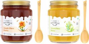 Farm Naturelle 100% Pure Raw Natural Jungle/Forest Honey and Forest Acacia Honey (815 Grams x 2 Packs)-Delicious and Healthy