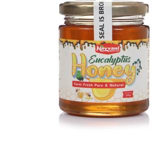 NAVVANI NATURALS Eucalyptus Honey 100% Raw & Unprocessed Cruelty-Free No Sugar or Additives