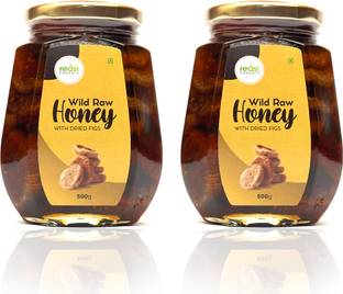 Feast Organic Pure Organic Honey with Big size Figs (ANJEER) BEST Food Summer Season Combo 1kg