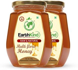 Earthkind Raw Organic Honey COMBO|Pure & Natural | NMR Tested | Chemical-Free(500gm)