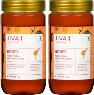 JIVA Honey - Rich In Antioxidants & Boosts Immunity - 1 kg - Pack of 2