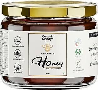 Organic Mandya Raw Wild Forest Honey 400 GM || 100% Pure & Natural NPOP Organic Certified