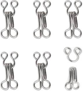 snehatrends ARU 100pair Combo Bra Hooks and Eyes Clothing Sewing Pack of 100 Sets Silver Hook Eye