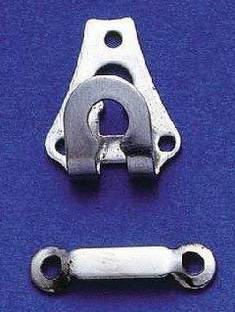 M Fabrics Stainless Steel Pant Trouser Hook - 100 Sets in a Box (2 Part) Hook Eye
