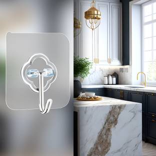 SITTELLA Self Adhesive Heavy Duty J Wall Hook for Kitchen and Bathroom Shelves Hook 20