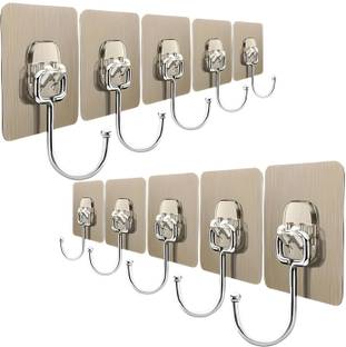 WAIT2SHOP 10 Pcs Large Adhesive Hooks For Wall Heavy Duty Wall Hooks For Hanger Hooks Door Hanger