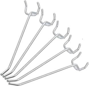 Q1 Beads 12 Pcs 8" Pegboard Panel Hooks Peg Board Display Hooks for 1” Spaced Pegboard Hook 1
