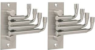 iSTAR Flexible 4 Pin Bathroom Cloth Hanger Wall Hook Robe Door Hooks Rail Hook 4