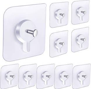 REDCARP 10 pcs Adhesive Wall for Hanging Photo Frame Home and Bathroom bear up to 5 kg Hook 10
