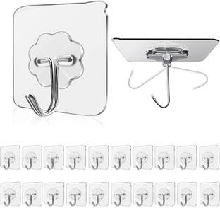 VAVSU Wall hooks-Strong Adhesive Hooks for Kitchen & Bathroom-Nail Free Sticky Hangers Hook 20