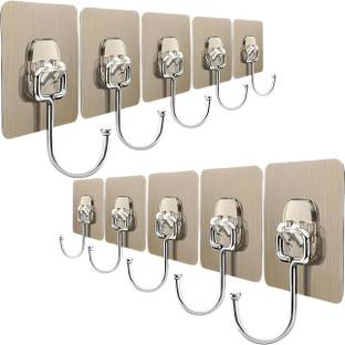 Bkc 10 Pcs Large Adhesive Hooks For Wall Heavy Duty Hook 10