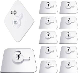 REDCARP 8 pcs adhesive 6mm nail wall hook for hanging photo frame, wall clock, Hook 8