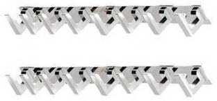 james Multipurpose L Square 8 Pin Stainless Steel Hook, Key Holder, Dress Hooks Rail Hook Rail 8