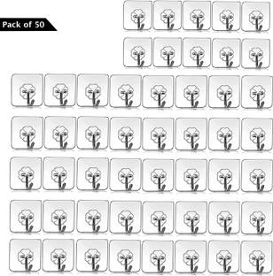 WAIT2SHOP Heavy Duty Hooks for Hanging Keys Coats Hats Bags Ceiling Kitchen Accessories Hook 50