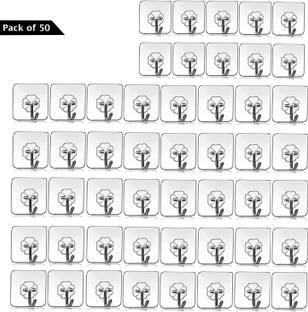WAIT2SHOP Heavy Duty Hooks for Hanging Keys Coats Hats Bags Ceiling Kitchen Accessories Hook 50
