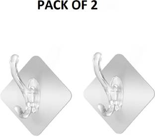 QinPin Self adhesive Heavy duty Khuti Wall hooks for Hanging Clothes, frames Hook 1