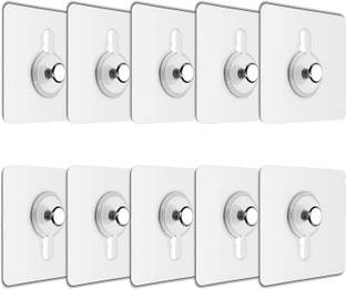 JIALTO Heavy Duty Sticky Wall Hooks for Frames & Clocks | Pack of 10 Hook 10