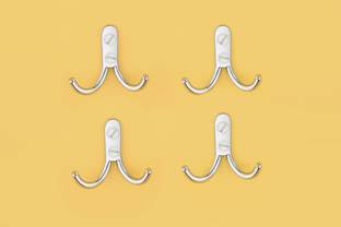 iSTAR Bathroom Cloth Hook/Hanger / Key Holder/Wall Robe Hook (Pack of 4) steel Towel Holder