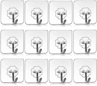flea Wall Clips Hooks for Hanging Clothes, Kitchen Items, Photo Frame, Keys, and More Hook 12