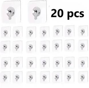 khodal Strong Adhesive Photo Frame Wall Hooks Sticky Hanger Holder for Home Hook 20