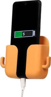 Upkaranwale Wall Mounted Mobile Stand Storage Case (Orange, Pack Of 1) Hook 1