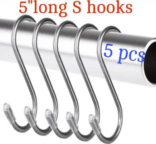 GLOCY StainlessSteel S Shaped Hanging Hooks for Kitchen,Wardrobe,Shop,Bathroom,Garden Hook 5