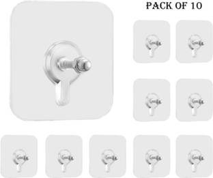 VAVSU Nail Free Wall Screw Adhesive Non-Trace No Drilling Bathroom Installation Hook 10