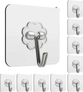 Handybee Strong Adhesive Wall Hooks without screw For Kitchen And Bathroom 5kg (Max) Hook 1