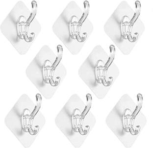 XBEY Single Coat Hooks Without Drilling Sticker Heavy Items Wall Hangers Hook 8