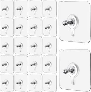 STEFFAN Adhesive Hooks, Detachable Self Adhesive Wall Screw Hooks Hook 20