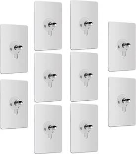 eshopy Nail Free Wall Screw Adhesive Non-Trace No Drilling Bathroom Installation Hook 10