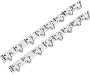 deeplax supper 8 hook over the door hooks hanger for hanging cloth set of 2 pcs Hook Rail 8