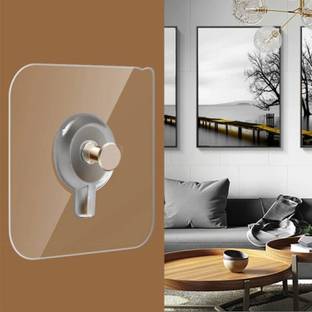 MERCEHIVE Self Adhesive Nail Hook for Hanging Photo Frame, Home and Bathroom Accessories Hook 10