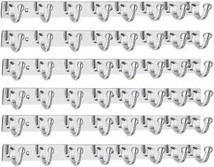 deeplax supery 8 hook over the door hook hanger for hanging clothes pack of 6 pcs Hook Rail 6