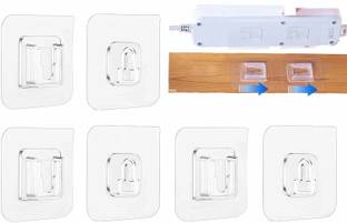 JIALTO 8Pcs Double-Sided Adhesive Wall Hooks Hanger Strong Transparent Wall Hook|13.2lb Hook 1
