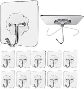 Shalvi Adhesive Hooks for Wall, Sticky Wall Hook for Hangers,Bathroom hangings Hook 50