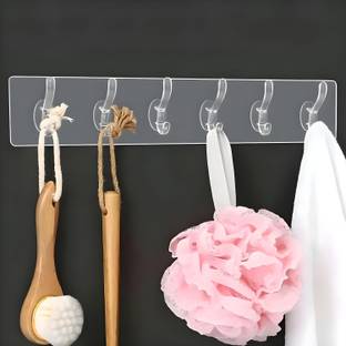 Upkaranwale Wall Hanger Hooks for Strong Self Adhesive Organizers 6-HOOK-HANGER Hook 6