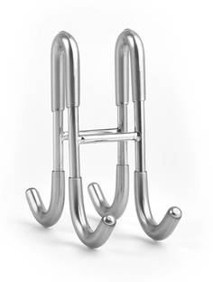 Phomemo Over the Door Hook Rack Stainless Steel 4 Prong Removable Double Sided Hook Hook Rail 4