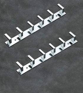 Decuds Stainless Steel and Aluminum Alloys L TYPES 6 Hooks New Design Cloth Hanger Hook Rail 6
