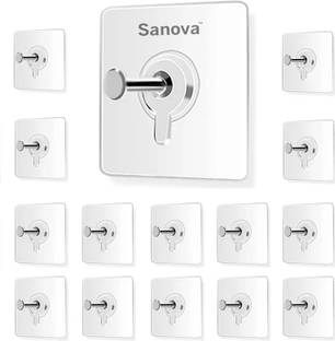 Sanova Self-Adhesive Photo Frame Nail Hooks for Wall Without Drilling, Heavy-Duty Hooks Hook 5