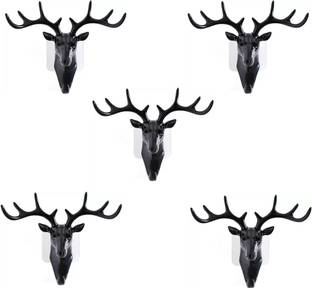 Bhoomik Creation Multi-Purpose Deer Head Key Holder| Wall Door Hook Hanger | Keys Sticky Holder Hook 3