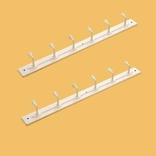 SARTHU Door Hooks Rail for Hanging Keys mounted on walls or doors Hook Rail 6