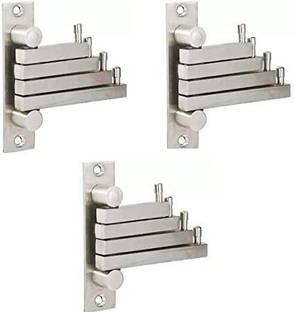 iSTAR Flexible 4 Pin Bathroom Cloth Hooks Hanger Wall Hook Robe Hooks Rail steel Towel Holder