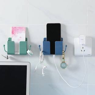 Upkaranwale Mobile Holder Storage Case Stand with Hole for Phone Charging 2 Pcs Multicolor Hook 2