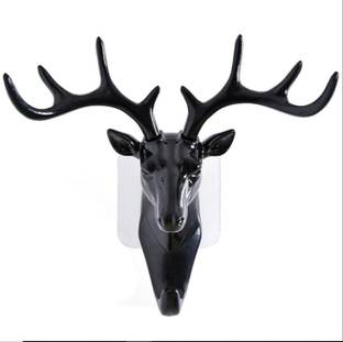 AnshAtoZ Decorative Deer Head Hanging Hook Plastic Bag Holder Key(Multipurpose) Hook 1