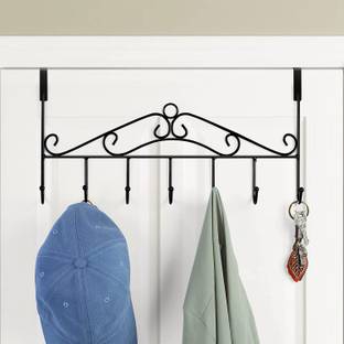 FLOBIQUE VISHWKARMA The Door Hook Hanger with 7 Hooks Hook Rail 7