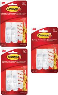 Command Plastic Medium Hooks White Hook 6